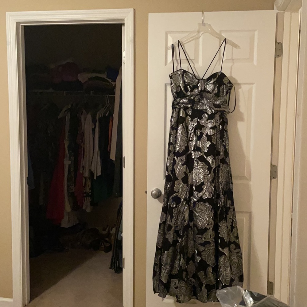 Holiday Black and silver ball gown